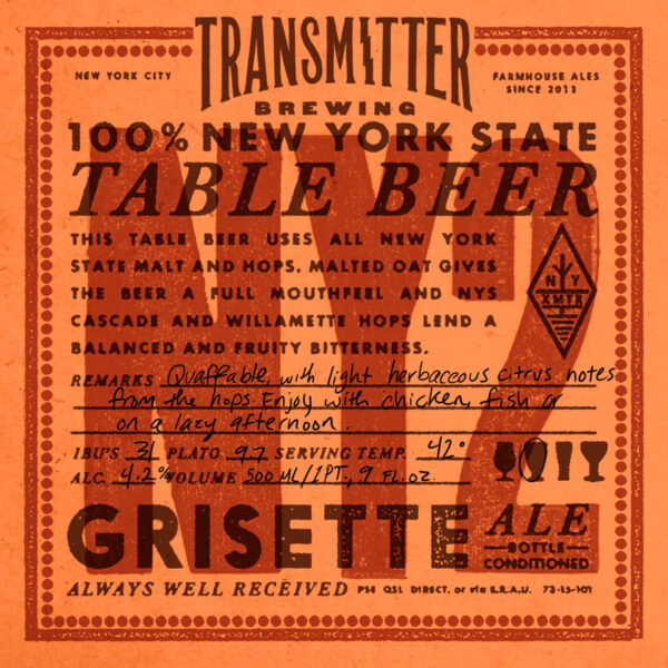 NY2 Oat Grisette